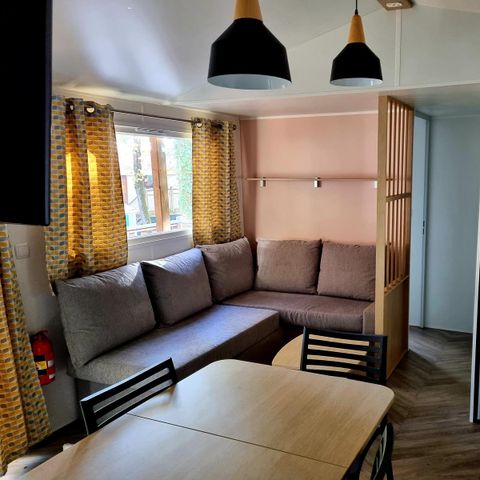 Mobilheim 8 Personen - Komfort 24-34m² - 3 Schlafzimmer - überdachte Terrasse + TV*.