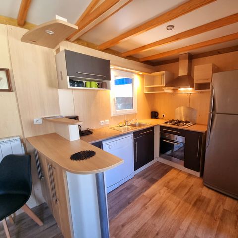 Chalet 6 Personen - 58m² - 3 Schlafzimmer - 2 Badezimmer - überdachte Terrasse + Klimaanlage + TV + LV + Backofen*.