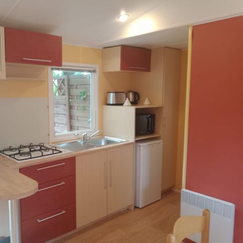 Mobilheim 6 Personen - Standard 22-28m² - 2 Schlafzimmer - überdachte Terrasse + TV