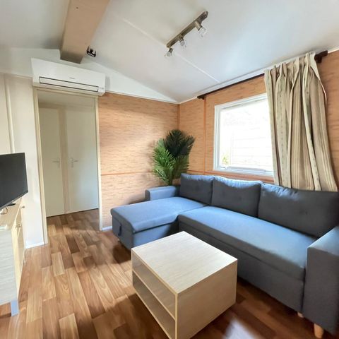 Mobilheim 8 Personen - Premium 30-40m² - 3 Schlafzimmer + TV + Überdachte Terrasse & Einwegbettwäsche vorhanden*.