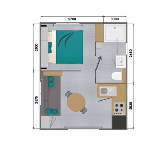 Mobilheim 2 Personen - Mobilheim ATOLL**** 2 Personen