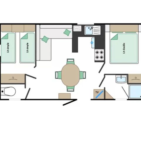 Mobilheim 4 Personen - Mobile-Home GALION**** 4 Personen