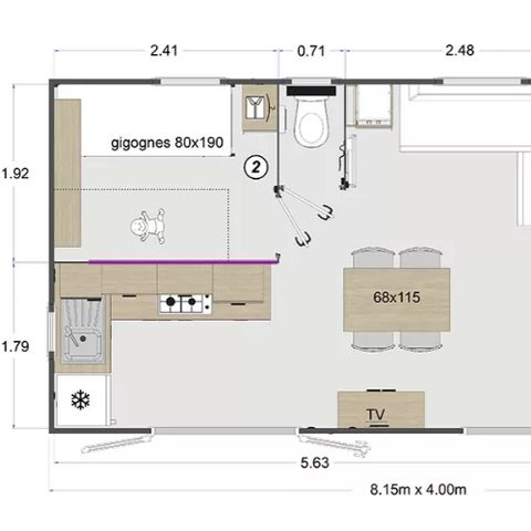 Mobilheim 4 Personen - Mobilheim GRENADINES**** 4 Personen