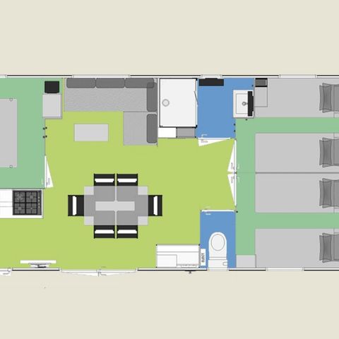 Mobilheim 6 Personen - Cottage Olearia