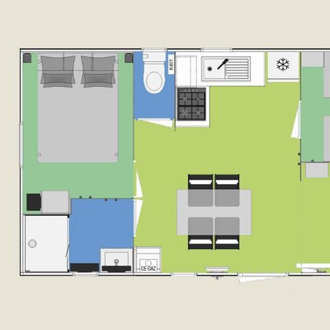 Mobilheim 4 Personen - Cottage Iberis