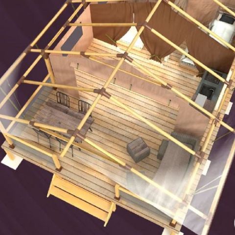 SafariZelt 5 Personen - Kenia Lodge 5 pers - 2 Schlafzimmer