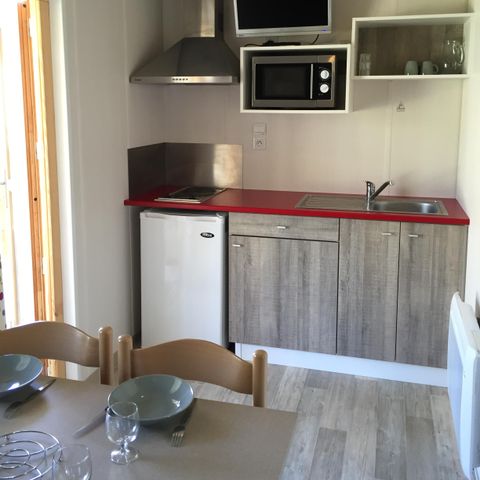 Chalet 2 Personen - CONFORT 24 m² (1 Zimmer) davon überdachte Terrasse 8m²