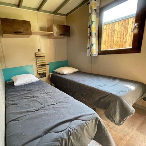 Chalet 4 Personen - PREMIUM 39m² (2 Schlafzimmer) davon überdachte Terrasse + TV