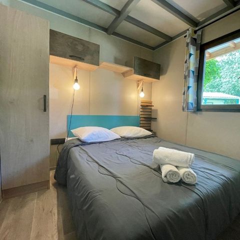 Chalet 4 Personen - PREMIUM 39m² (2 Schlafzimmer) davon überdachte Terrasse + TV