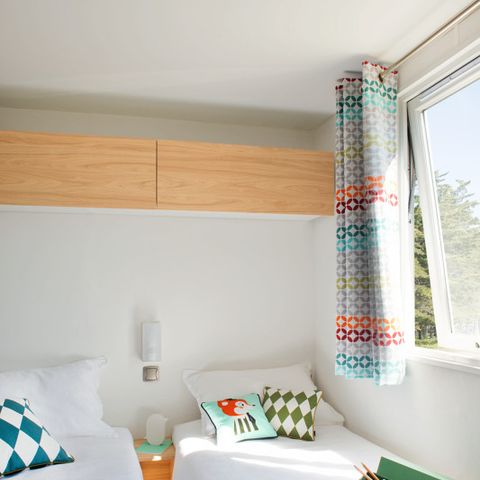 Mobilheim 8 Personen - Mobilheim 32m² (3 Zimmer) + große halbüberdachte Terrasse von 18m².