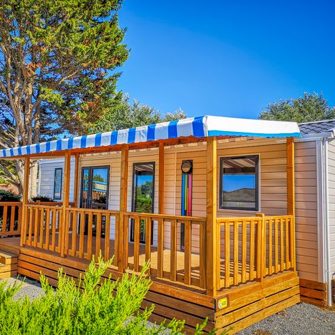Mobilheim 6 Personen - Mobil Home 2 Zi 4/6 Pers halboffene Terrasse TV
