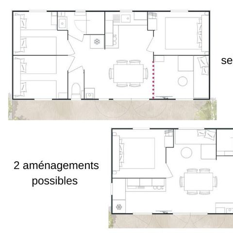 Mobilheim 8 Personen - Mobilheim Loisir 8 Personen 3 Zimmer 33m²