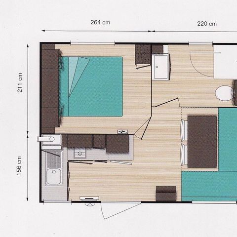 Mobilheim 2 Personen - Cottage Confort 1 Zimmer
