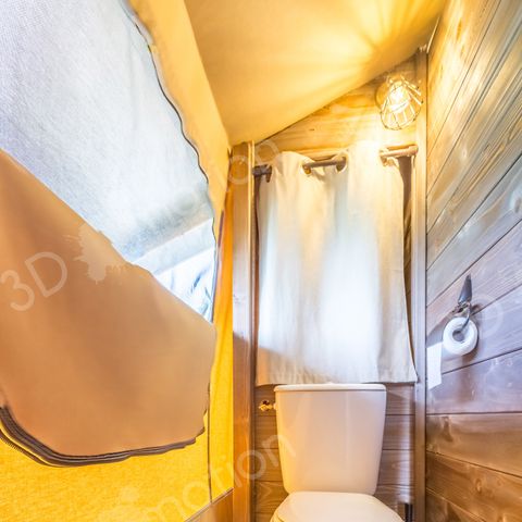LODGE 5 Personen - Zelt Ecolodge Premium 34m² - 2 Zimmer - überdachte Terrasse