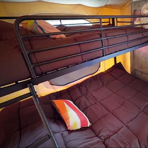 LODGE 5 Personen - Zelt Ecolodge Premium 34m² - 2 Zimmer - überdachte Terrasse