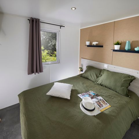Mobilheim 4 Personen - Premium 33m² - 2 Schlafzimmer - überdachte Terrasse