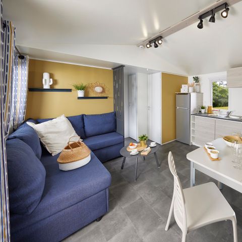 Mobilheim 6 Personen - Mobilheim Premium 35m² - 3 Schlafzimmer - Schlossblick - überdachte Terrasse - Klimaanlage