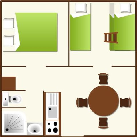 Bungalowzelt 5 Personen - Zeltbungalow Bengali 25m²