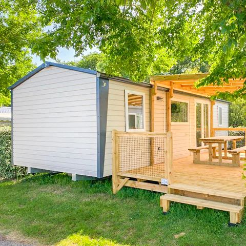 Mobilheim 6 Personen - Mobilheim 3 Zimmer 6 Pers. halboffene Terrasse TV