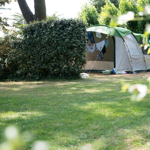 Stellplatz - für Wohnwagen oder Zelt von 80M² inklusive 2 Personen, Strom und ein Fahrzeug