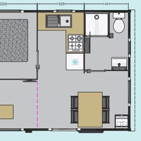 Mobilheim 4 Personen - 1 Zimmer