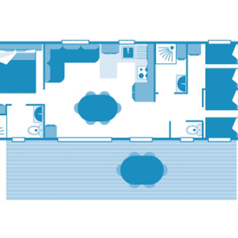 Mobilheim 6 Personen - Cottage 6p 3ch 2SdB ***