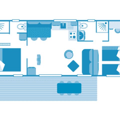 Mobilheim 4 Personen - Cottage TAOS 4p 2ch PREMIUM
