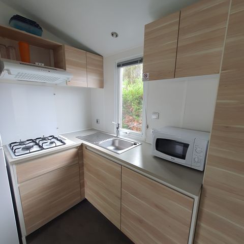 Mobilheim 4 Personen - VIP - 29 m² - 2 Zimmer - Doppelterrasse + SPA (Maximal 2 Erwachsene oder Familie)