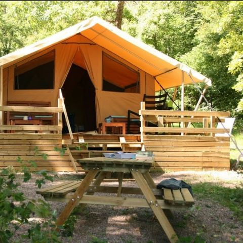 Zelt 4 Personen - COTTON LODGE NATURE (ohne Sanitäranlagen)