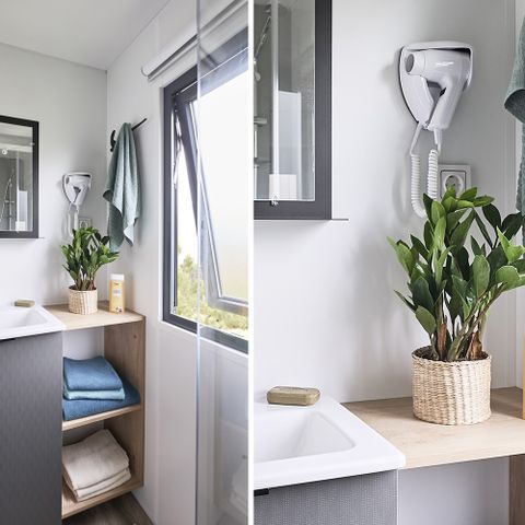 Mobilheim 4 Personen - M - PREMIUM 2 SCHLAFZIMMER - KLIMAANLAGE + TV + ELTERNSUITE