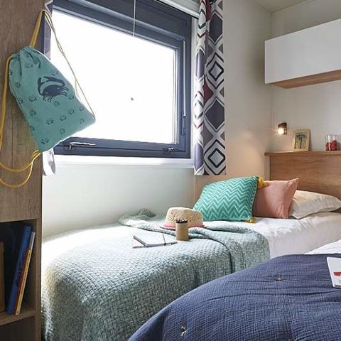 Mobilheim 6 Personen - PREMIUM 3 SCHLAFZIMMER - KLIMAANLAGE + TV + ELTERNSUITE