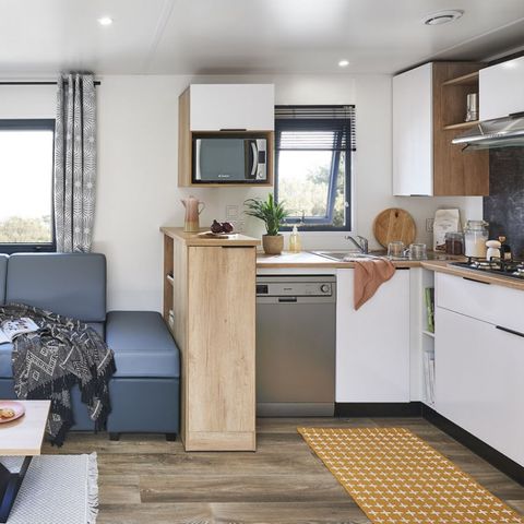 Mobilheim 6 Personen - PREMIUM 3 SCHLAFZIMMER - KLIMAANLAGE + TV + ELTERNSUITE