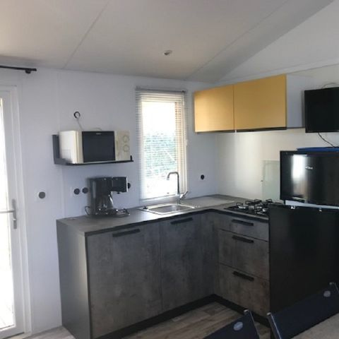 Mobilheim 4 Personen - Mobilheim Confort VENUS 22m² - 2 Zimmer + halbüberdachte Terrasse 9m².