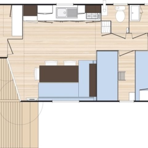 Mobilheim 6 Personen - Klassisch 3 Schlafzimmer