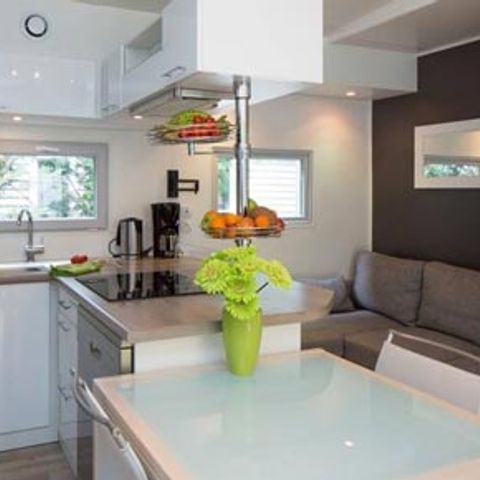 Mobilheim 4 Personen - Sunêlia Luxe Taos 2 Schlafzimmer / 2 Badezimmer 35m² - TV - LV - Überdachte Terrasse - Bettwäsche vorhanden