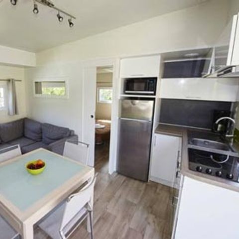 Mobilheim 4 personen - Sunêlia Luxe Taos 2 Schlafzimmer / 2 Badezimmer 35m² - TV - LV - Überdachte Terrasse - Bettwäsche vorhanden