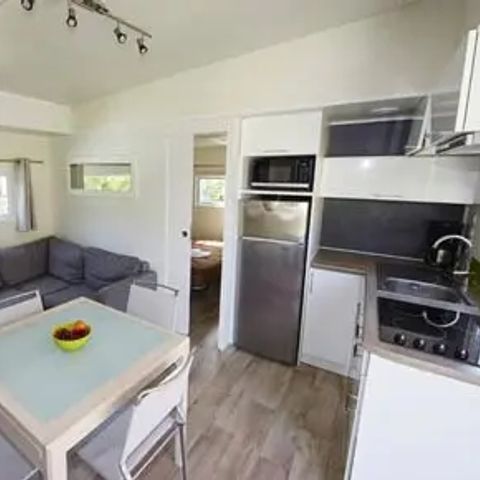 Mobilheim 4 personen - Sunêlia Luxe Taos 2 Schlafzimmer / 2 Badezimmer 35m² - TV - LV - Überdachte Terrasse - Bettwäsche vorhanden