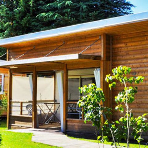 Mobilheim 6 personen - Sunêlia Luxe Fabre 3 Zimmer 37m² - TV - LV - Überdachte Terrasse - Bettwäsche vorhanden