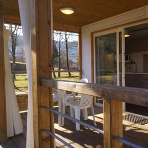 Mobilheim 4 personen - Sunêlia Luxe Fabre 2 Zimmer 34m² - TV - LV - Überdachte Terrasse - Bettwäsche vorhanden