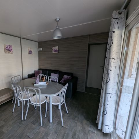 Mobilheim 4 personen - Sunêlia Luxe Fabre 2 Zimmer 34m² - TV - LV - Überdachte Terrasse - Bettwäsche vorhanden