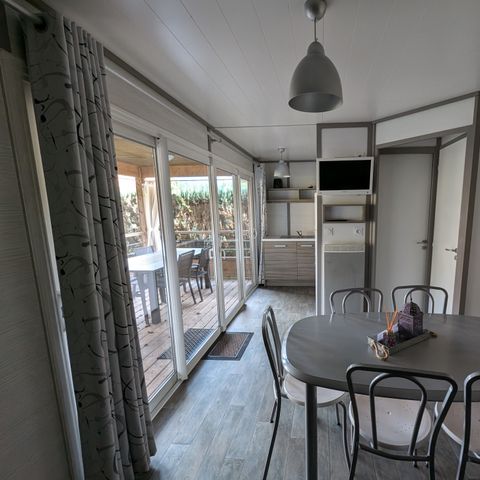 Mobilheim 4 Personen - Sunêlia Luxe Fabre 2 Zimmer 34m² - TV - LV - Überdachte Terrasse - Bettwäsche vorhanden