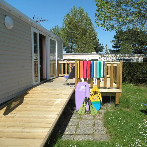 Mobilheim 4 personen - Standard 32m² - 2 Zimmer + nicht überdachte Terrasse - PMR