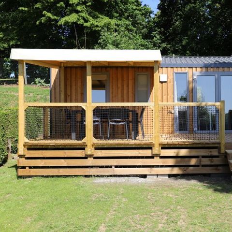 Mobilheim 6 Personen - Confort 32m² - 3 Zimmer + halbüberdachte Terrasse