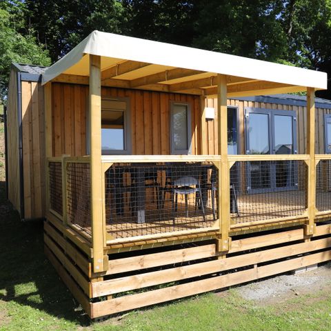Mobilheim 6 personen - Confort 32m² - 3 Zimmer + halbüberdachte Terrasse