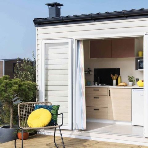 Mobilheim 2 Personen - Confort 17.8m² - 1 Zimmer + Terrasse