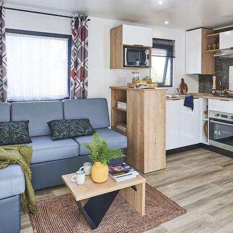 Mobilheim 4 Personen - Mobil Home Premium 32 m² - (2 Schlafräume - 4 Pers.) + Terrasse