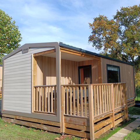 Mobilheim 4 personen - Komfort 24.2 m² - 2 Zimmer - Integrierte Terrasse - Nähe Spielplatz