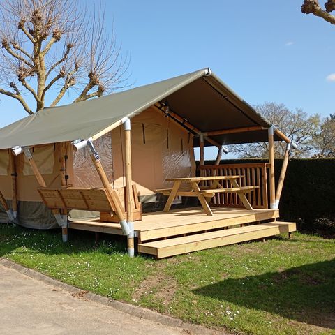 Zelt 4 personen - Zelt Nature Famille 20m² (2 Zimmer) - in der Nähe von Sanitäranlagen