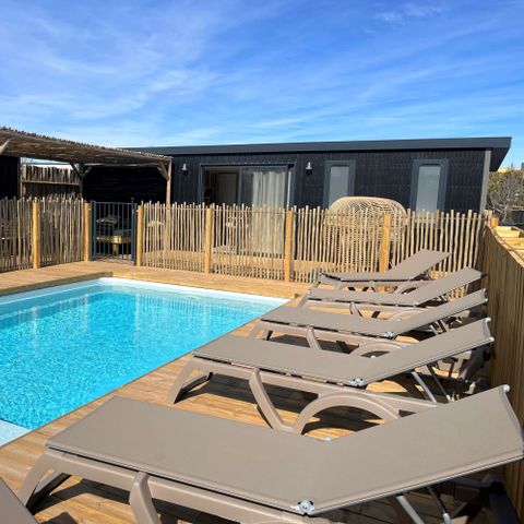Mobilheim 8 personen - NEW// Villa de la Rance Prestige 60m² - 4 Schlafzimmer - 3 Bäder - Pool - überdachte Terrasse - SPA