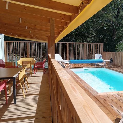 Mobilheim 8 personen - NEW// Villa de la Rance Prestige 60m² - 4 Schlafzimmer - 3 Bäder - Pool - überdachte Terrasse - SPA